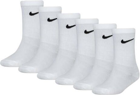Nike sokken wit (set van 6) Katoen Logo maat 27-35