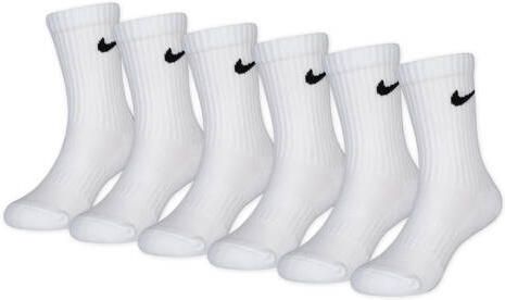 Nike sokken wit (set van 6) Katoen Logo maat 23-27
