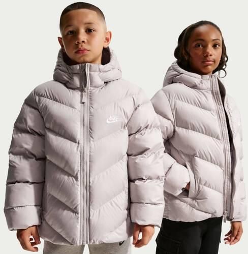 Nike Sportswear All Day Play jas lichtgrijs Polyester Capuchon maat 116-128