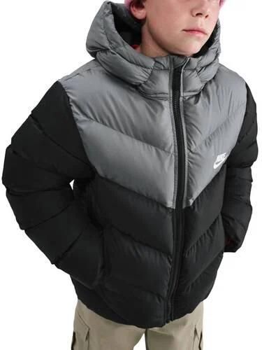 Nike Sportswear All Day Play jas zwart grijs Polyester Capuchon maat 158-170