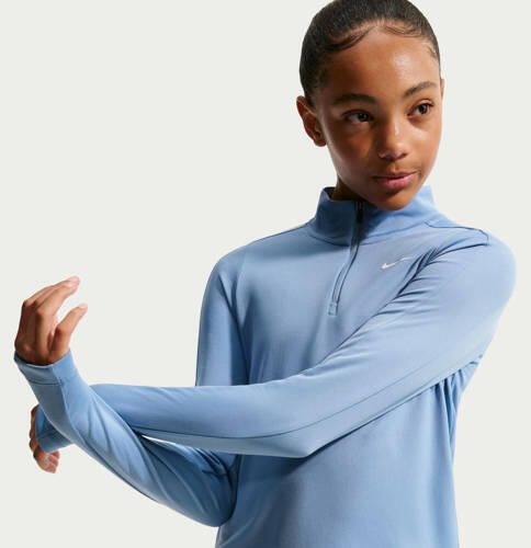 Nike sportsweater lichtblauw Meisjes Polyester Opstaande kraag Effen - Foto 2