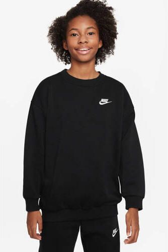 Nike Club Fleece oversized sweatshirt voor kids Zwart