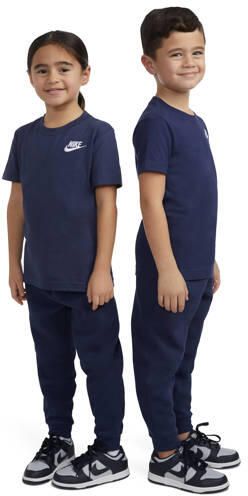 Nike T-shirt donkerblauw Katoen Ronde hals Effen maat 104-110