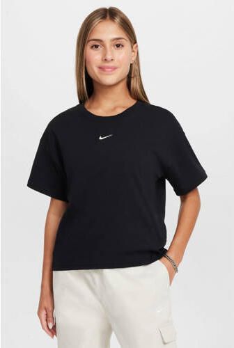 Nike T-shirt zwart Meisjes Katoen Ronde hals Effen