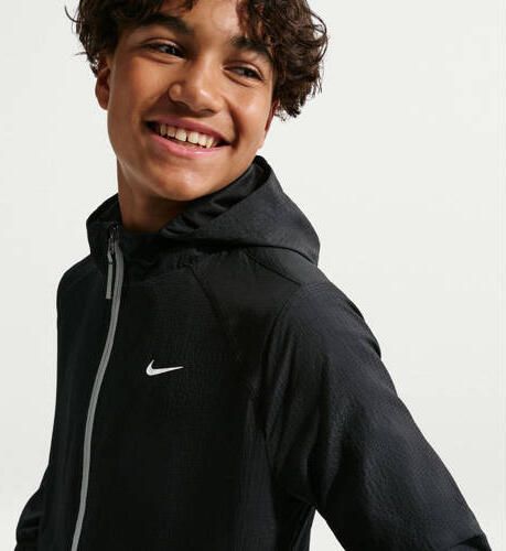 Nike voetbaljack zwart Sportjack Nylon Capuchon Effen - Foto 2