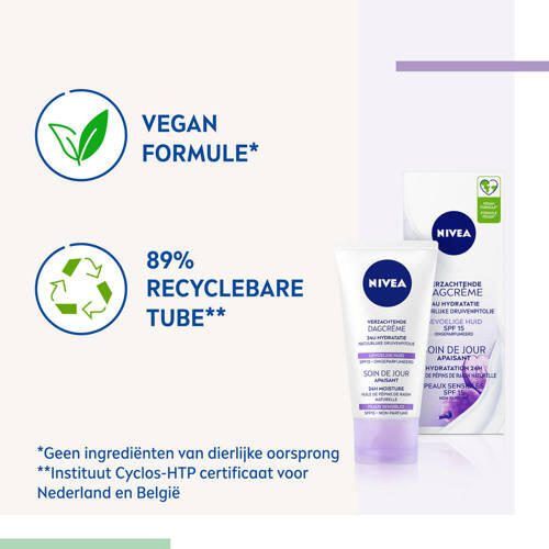 Nivea Essentials +24h sensitive dagcreme spf15 50 ml