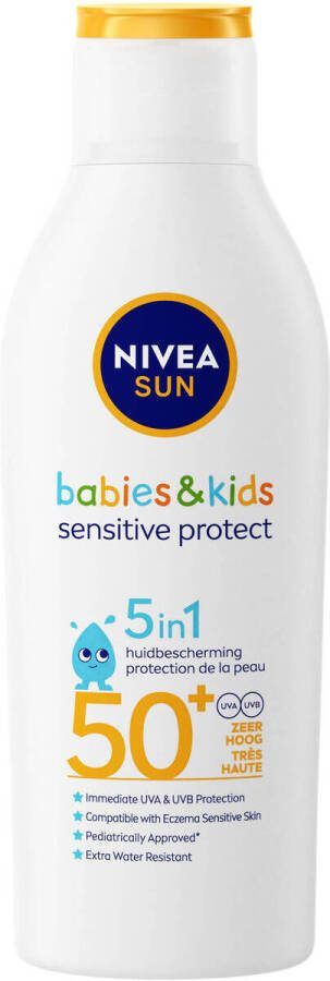 Nivea SUN Kids Protect & Sensitive lotion SPF50+ 200 ml Zonnebrand Wit