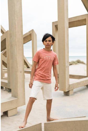 No Way Monday casual short off white Korte broek Wit Jongens Katoen Effen 104 - Foto 2