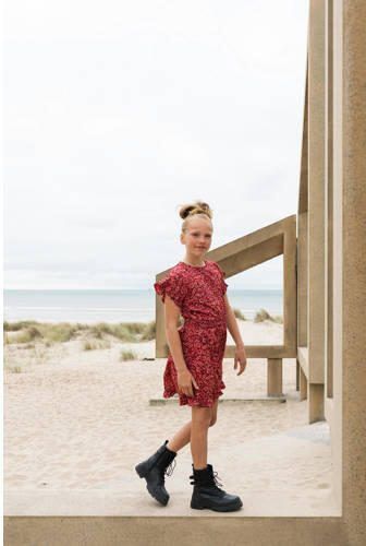 No Way Monday jurk met paisleyprint rood Meisjes Polyester Ronde hals Paisley 104 - Foto 2