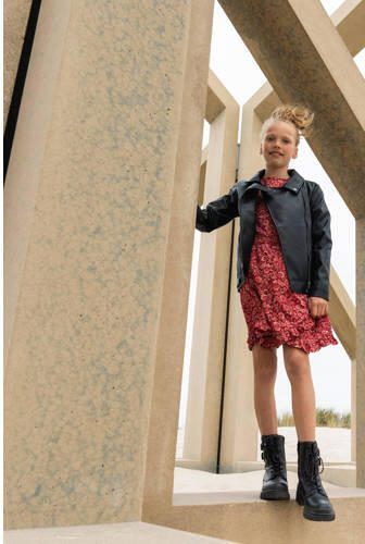 No Way Monday jurk met paisleyprint rood Meisjes Polyester Ronde hals Paisley 104 - Foto 3