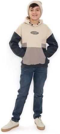 No Way Monday oversized hoodie beige zwart Sweater Jongens Katoen Capuchon - Foto 4