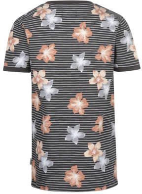 No Way Monday T-shirt met all over print donkergrijs multicolor Jongens Katoen Ronde hals 104 - Foto 4
