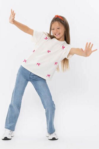 No Way Monday wide leg jeans light blue denim Blauw Meisjes Stretchdenim - Foto 3