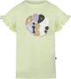 No Way Monday T-shirt met printopdruk en ruches lichtgroen Meisjes Stretchkatoen Ronde hals 110 - Thumbnail 2