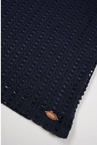 NoBell gebreide top Kawai donkerblauw T-shirt Meisjes Polyester Ronde hals 122 128