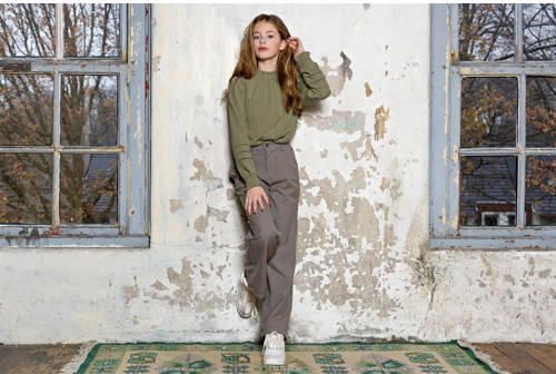 NoBell geruite wide leg broek Sali bruin zwart Meisjes Polyester Ruit 158 164 - Foto 3