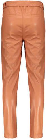 NoBell imitatieleren broek licht koperbruin Meisjes Imitatieleer Effen 110-116 - Foto 2