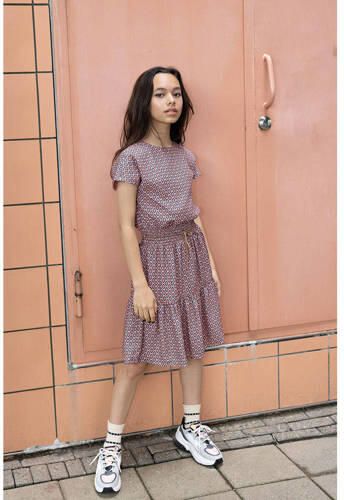 NoBell jurk van polyester oudroze rood Stip 122-128 - Foto 2