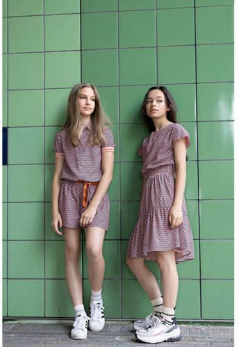 NoBell jurk van polyester oudroze rood Stip 122-128 - Foto 3