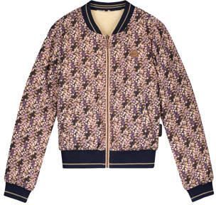 NoBell reversible jasje Donka van gerecycled polyester zand lila Beige Meisjes Gerecycled polyester (duurzaam) Button down 122 128 - Foto 4