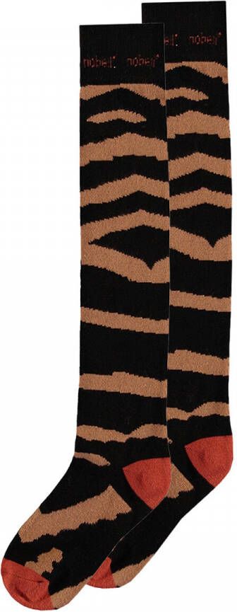 NoBell Sokken Zwart Meisjes Katoen Zebraprint Size 1