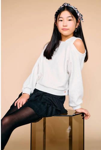 NoBell sweater wit Meisjes Polyester One shoulder Effen maat 158-164 - Foto 4
