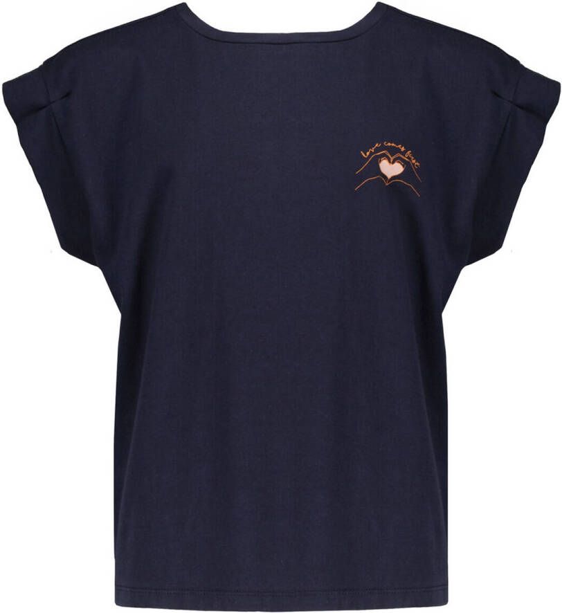 NoBell T-shirt Kuy met printopdruk donkerblauw
