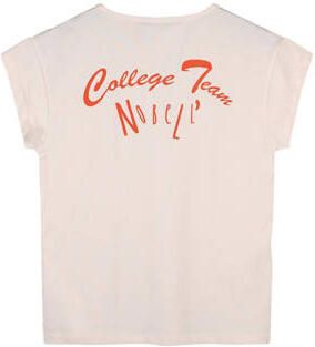 NoBell T-shirt Kasis met backprint ivoor Wit Meisjes Stretchkatoen Ronde hals 122 128 - Foto 3