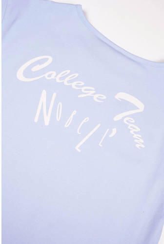 NoBell T-shirt Kasis met backprint zachtblauw Meisjes Stretchkatoen Ronde hals 122 128 - Foto 3
