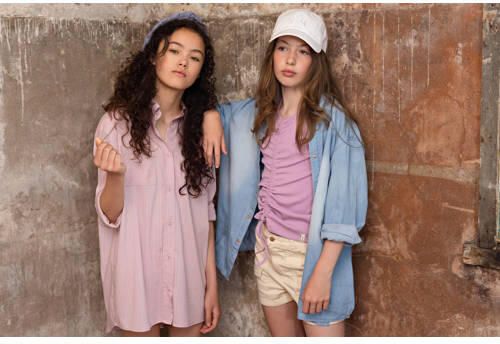 NoBell casual short Simoa ivoor Korte broek Wit Meisjes Stretchkatoen 134 140 - Foto 3