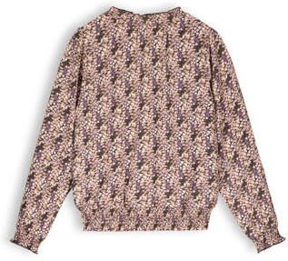 NoBell top Tommy van polyester bruin beige paars All over print 170 176 - Foto 4