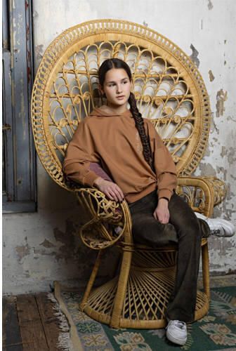 NOBELL Meisjes Broeken Sada Girls Velvet Rib Flared Pants Olive Green Olijf - Foto 3