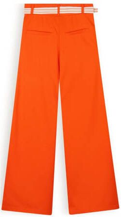 NoBell wide leg broek Salet oranjerood Meisjes Viscose Effen 122 128 - Foto 1