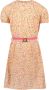 NONO jurk Manil met all over print en ceintuur oranje roze Meisjes Gerecycled materiaal (duurzaam) Ronde hals 158 164 - Thumbnail 3