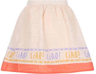 NONO Meisjes Rokken Ninu Skirt With Ciao Border Print Lichtroze - Foto 7