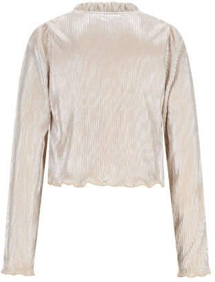 NONO blousetop wit Meisjes Polyester Opstaande kraag Effen maat 146-152 - Foto 3