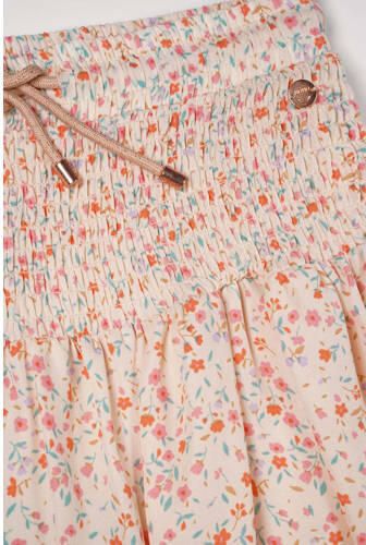 NONO gebloemde rok Nami ivoor roze lichtblauw Ecru Meisjes Polyester Bloemen 122 128