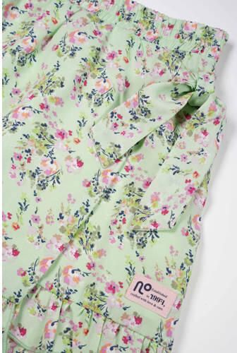 NONO gebloemde skort Saya lichtgroen roze Rok Meisjes Polyester Bloemen 122 128