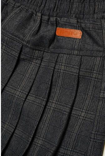 NONO geruite rok Senna donkerblauw Meisjes Polyester Ruit 122 128 - Foto 3
