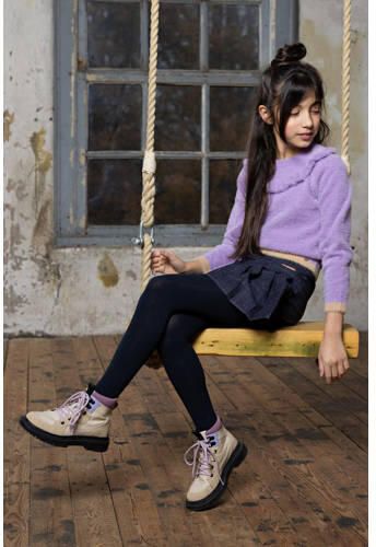 NONO trui Ketan lila Paars Meisjes Polyamide Ronde hals Effen 110 116 - Foto 4