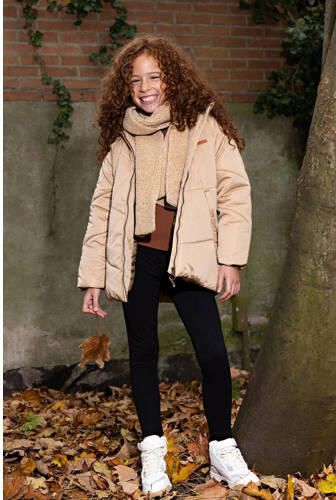 NONO gewatteerde winterjas Baybee van gerecycled polyester beige Effen 146 152 - Foto 4