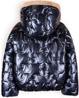 NONO gewatteerde winterjas Bee donkerblauw Meisjes Polyester Capuchon Effen 158 164 - Foto 3