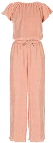 NONO jumpsuit roze Meisjes Polyester Ronde hals Effen maat 122-128
