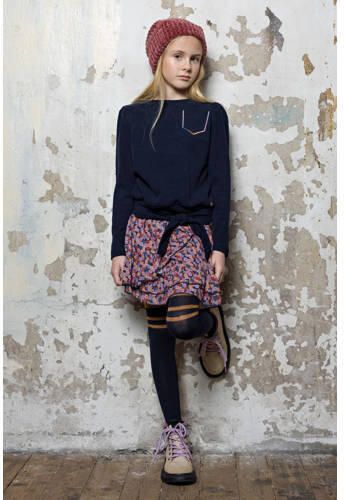 NONO longsleeve Kasy 110 navy blazer Blauw Meisjes Polyester Ronde hals 158 164 - Foto 3