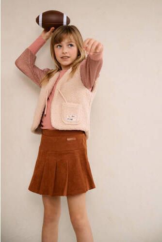NONO Meisjes Tops & T-shirts Kisja Girls Rib Jersey Top With Contrast Sleeves Pink Roze - Foto 2