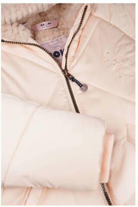 NONO quilted gewatteerde winterjas Beetle rozezand Meisjes Polyester Capuchon 158 164