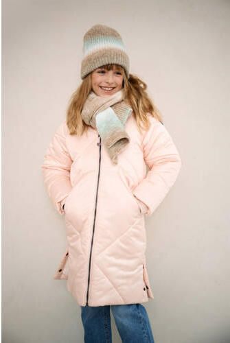 NONO quilted gewatteerde winterjas Beetle rozezand Meisjes Polyester Capuchon 158 164 - Foto 2