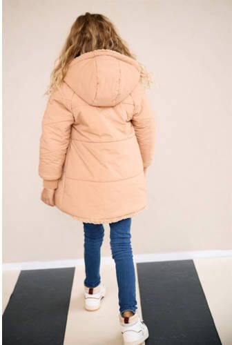 NONO reversible gewatteerde winterjas Baybee beige poederroze Meisjes Polyester Capuchon 146 152 - Foto 2