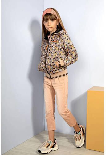 NONO reversible zomerjas Bella van gerecycled polyester creme zwart Ecru Meisjes Gerecycled polyester (duurzaam) Capuchon 146-152 - Foto 5