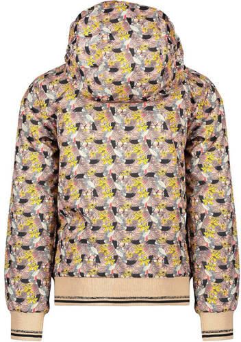 NONO reversible zomerjas Bella van gerecycled polyester creme zwart Ecru Meisjes Gerecycled polyester (duurzaam) Capuchon 146-152 - Foto 4